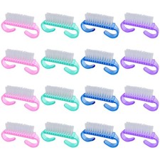 16 Pack Handle Grip Nail Brushes, Travel Size Fingernail Brush, Mini Hand Scr...