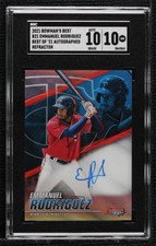 2021 Bowman's Best of Refractor Emmanuel Rodriguez #B21-ERO SGC 10 GEM Auto 0au4
