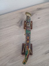 Vintage Russischer Cloisonné Emaille Brieföffner mit Scheide Messing Doppeladler