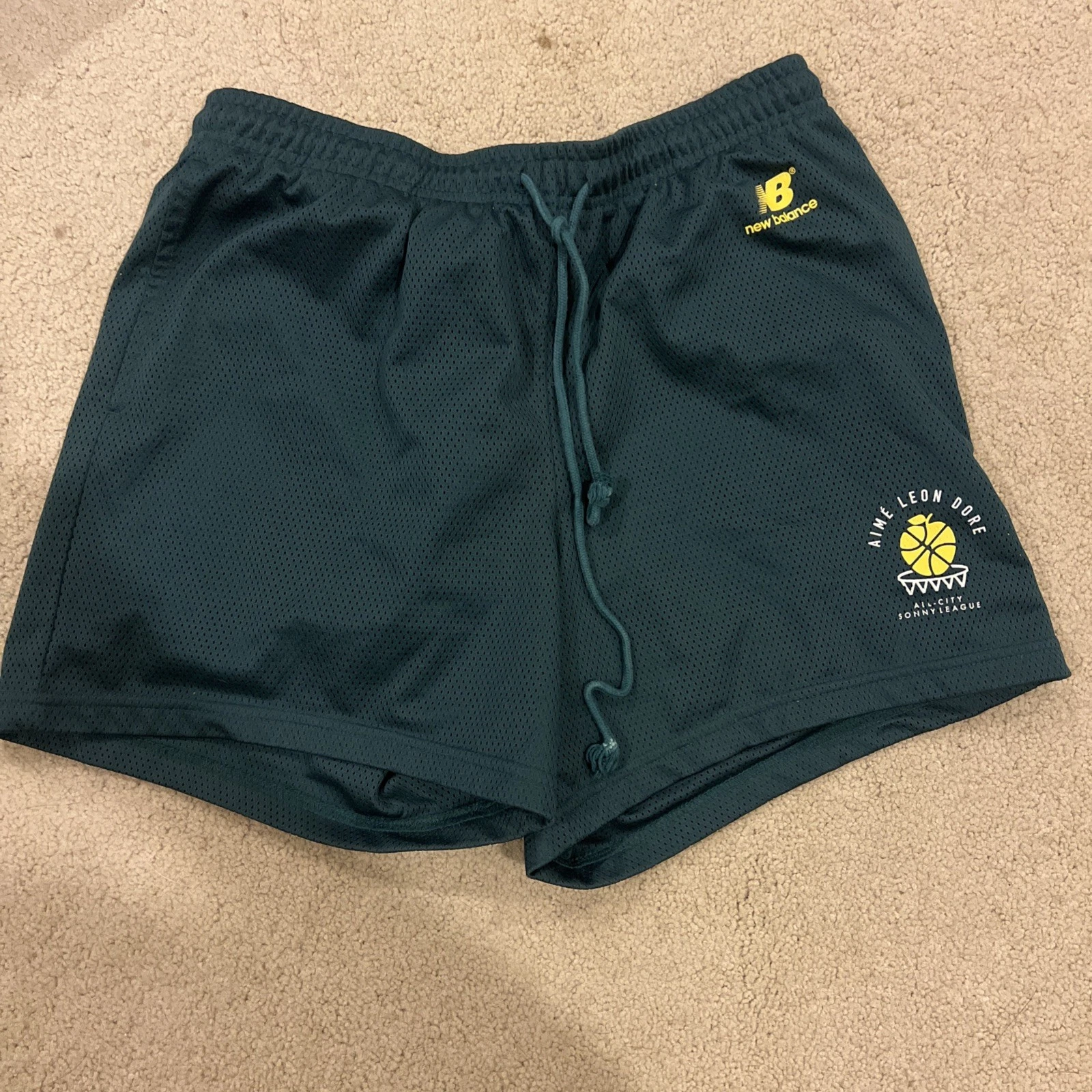 Pantaloncini basket New Balance x Aime Leon Dore verde foresta maglia uomo taglia large