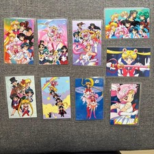 Sailor Moon Laminated Card Set 10 pcs Collectible Anime Used