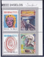 Brazil 2602 MNH 1996 23rd Sao Paulo International Biennial Exhibition Block of 4