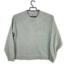 Mens Van Heusen Green Regular Fit T Shirt Long Sleeve Crew Neck Cotton Blend XL