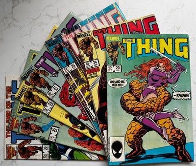 The Thing Bundle of 7 Comics - #20 to #36 (Final) 1985-86 Ms Marvel vs She-Hulk