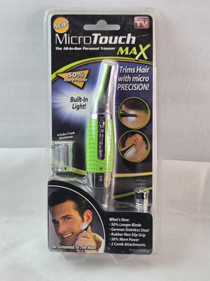 Micro Touch Max All In One Personal Hair Trimmer w/LED Light For Nose Ears Neck