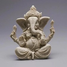 Handgefertigte Sandstein Ganesha Buddha Elefanten Skulptur Dekoration