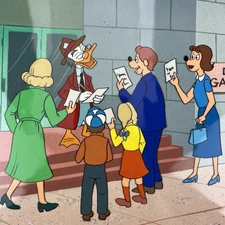 1970's Disney Ludwig Von Drake - Daily Gazette - Lost Educational Animation cel