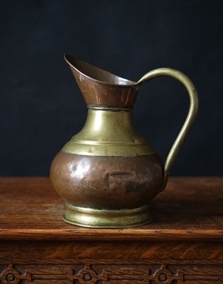 Vintage Kupfer & Messing Krug 25 cm Deko Wasserkrug