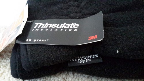 Athletic Works Herren Einheitsgröße OPP Fleece Handschuhe Thinsulate Isolierung 40g Neu mit Etikett - Bild 3 von 6