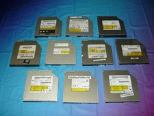 Mixed Lot of 10 Assorted Laptop SATA Optical Drives DVD CD-RW Used Untested