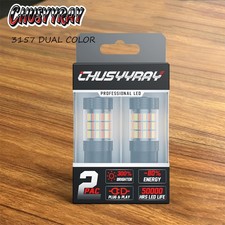 2x 3157 Switchback LED Front Turn Signal Light Bulb for Dodge Ram 1500 2500 3500