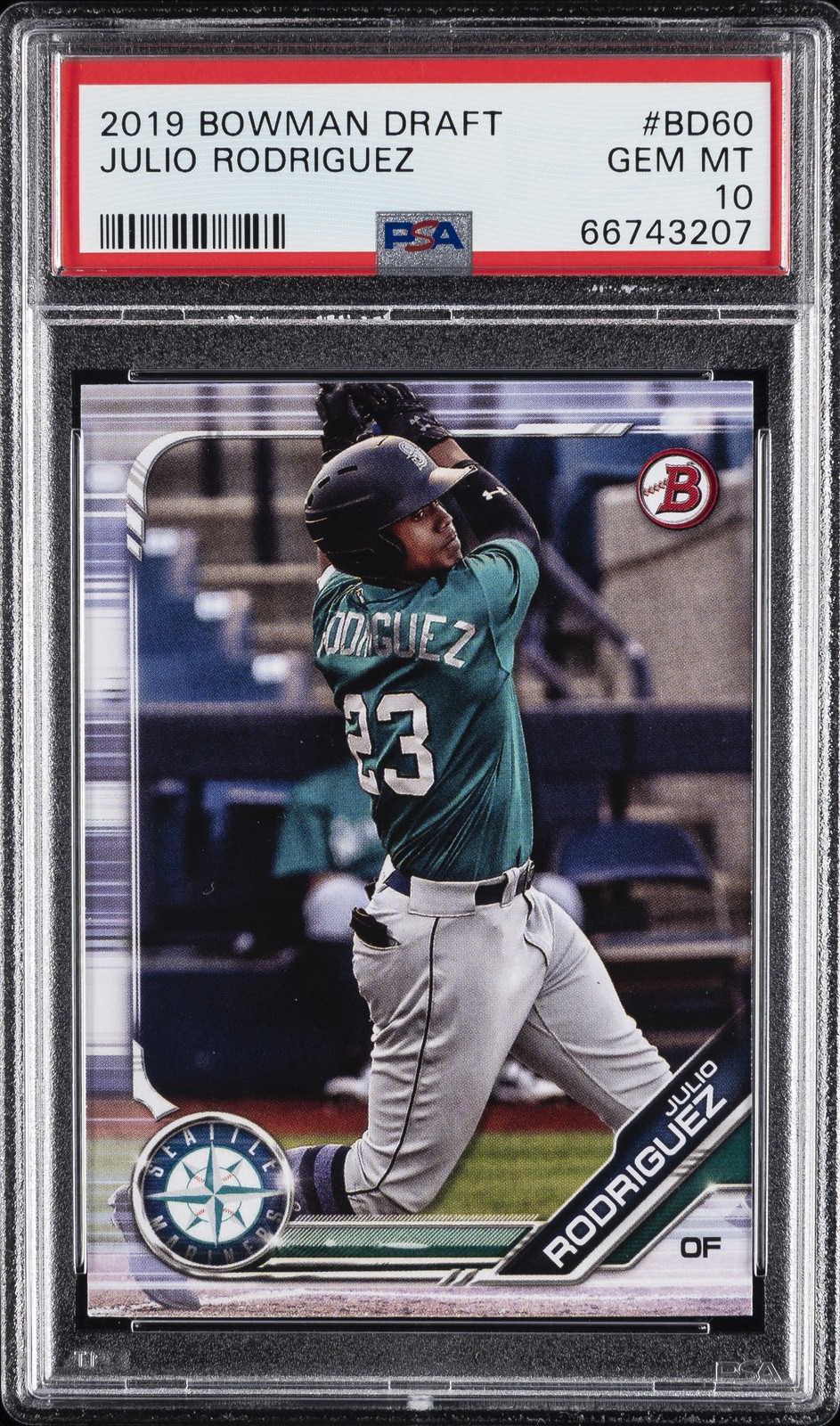 2019 BOWMAN DRAFT #BD60 JULIO RODRIGUEZ PSA 10