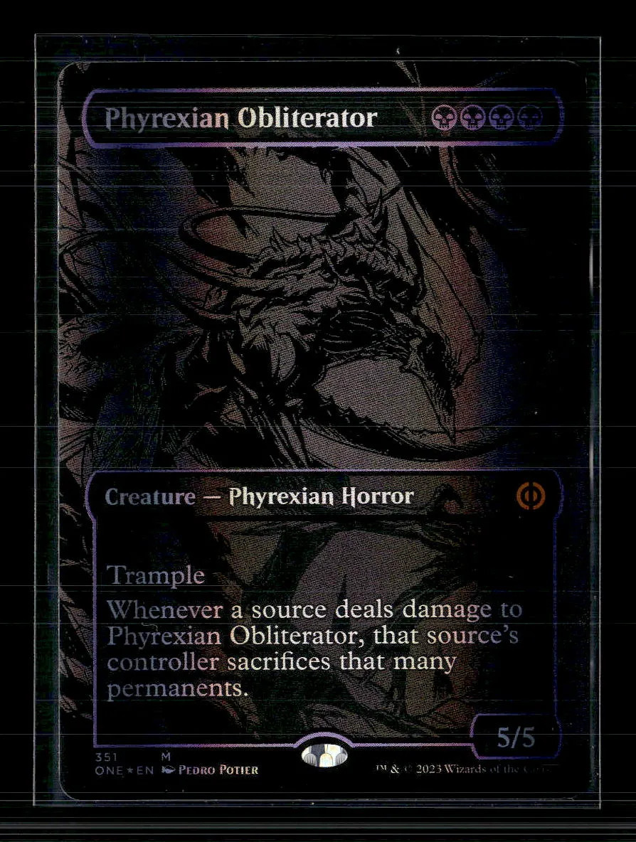Magic: The Gathering Phyrexian Obliterator Oil Slick Raised Card M • 351