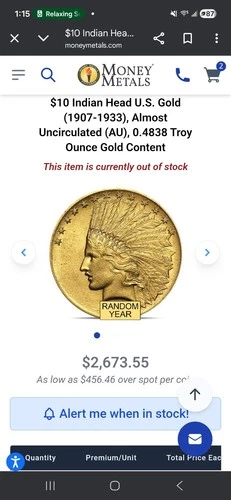 American Eagle Gold $10 Ten Dollar Uncirculated Littleton Coin 2002 BU