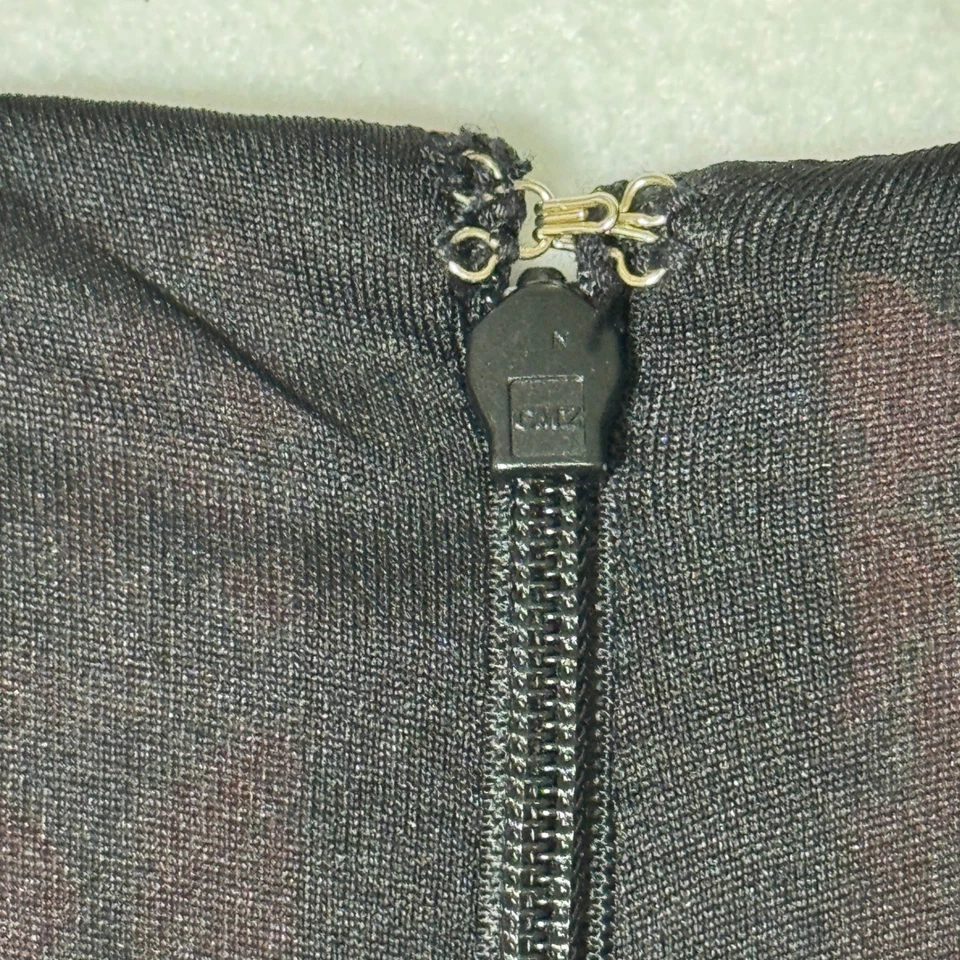 Tommy Hilfiger Women Black Red Floral Long Sleeve Belted Fit Flare Dress Size 10 - Image 3 of 4