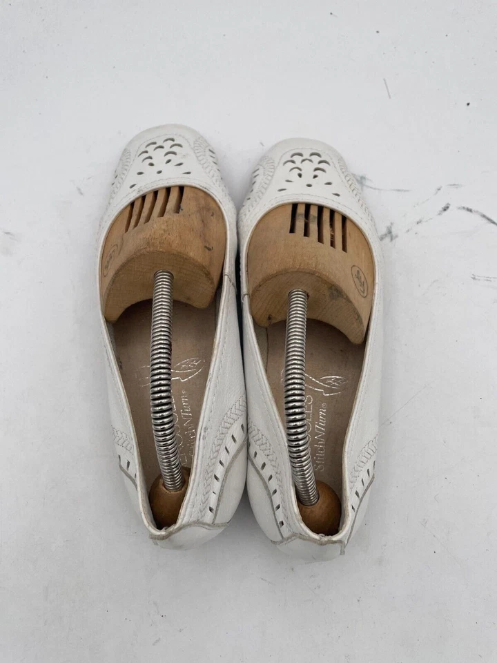 Aerosoles Boi Oh Boi Ballet Flat Women's Sz 6.5M White Leather Slip-On Round Toe - Image 4 of 4