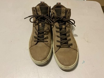 Ecco Mens EU 44 US 10  Danish Design Brown Hydromax Leather Hi Tops Casual Shoes