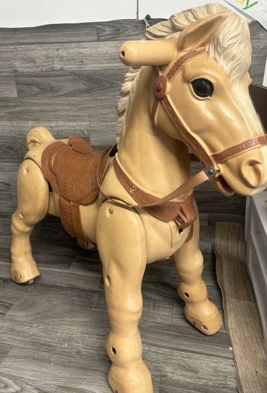 Vintage 1967 Marvel the Mustang Ride On Horse Marx Toys 24”