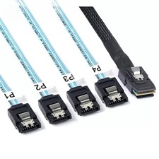 Mini SAS SFF-8087 36Pin to 4X SATA 7Pin Female Internal Server Hard Drive Cable