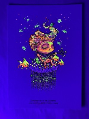 Marq Spusta 2024 Art Print Serenading In The Serene Signed UV Light Green