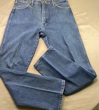 VTG Wrangler 13MWZ Jeans 36x34 Men’s USA Made Cowboy Cut High Rise Denim Blue