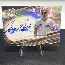 2025 Topps Diamond Icons Johnny Bench Black Chrome Auto 01 /25 FOTP