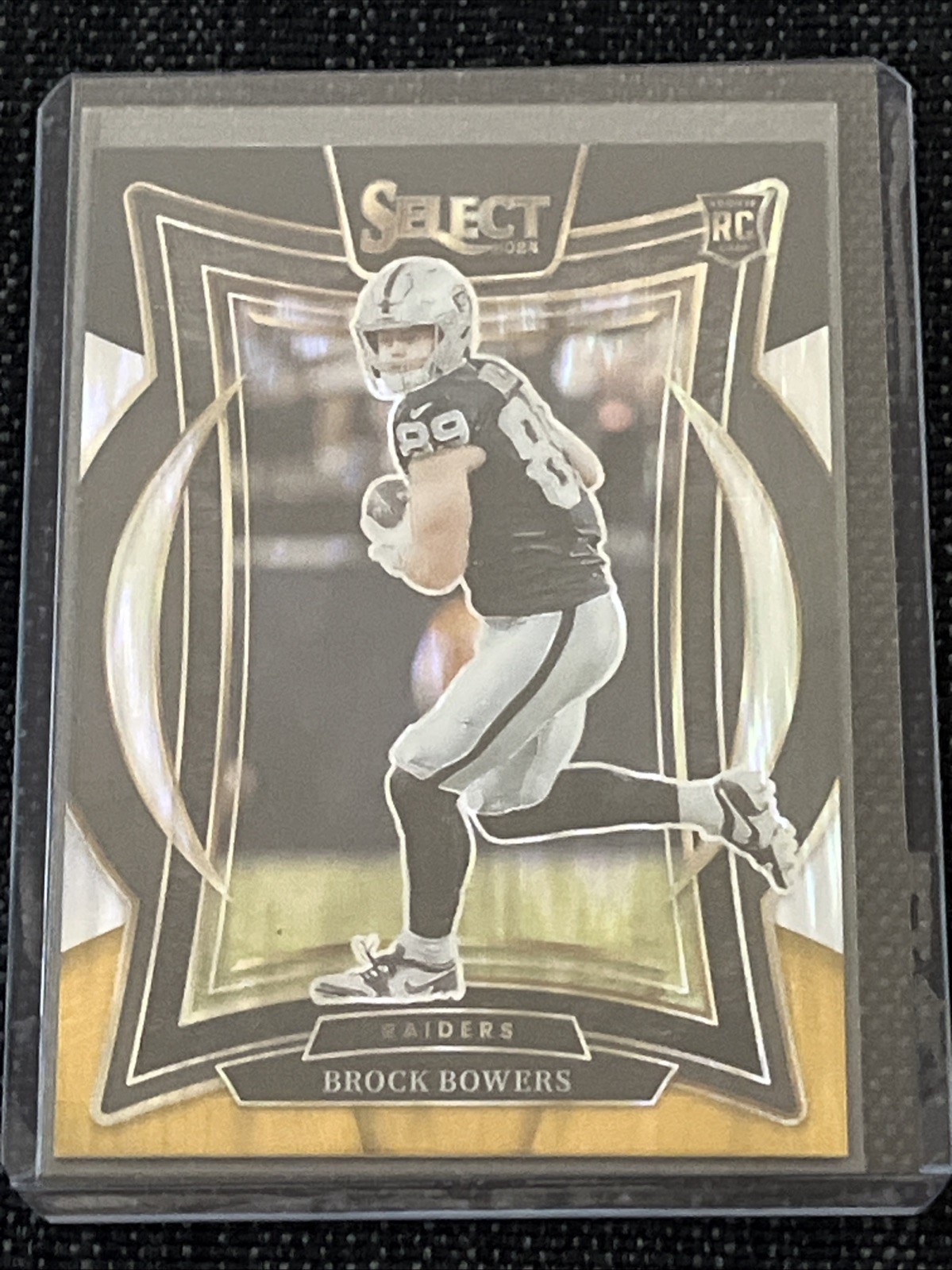 2024 Select- Concourse Level Black & Gold Shock #31 Brock Bowers RC- Raiders