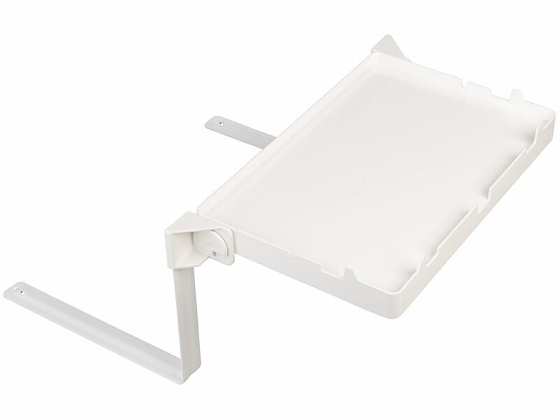 Tablette de lit pliable blanche - Table de rehausse pour ordinateur