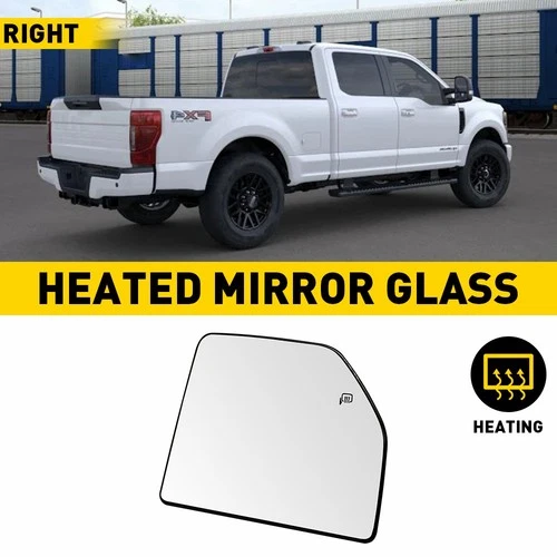 MIRROR GLASS HEATED PASSENGER FITS 2017-2022 FORD SUPER DUTY F250 F350 F450 F550