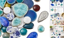 1 Box Broken Ceramic Tile Irregular Mosaic Tiles Bulk Mixed Shapes Style 1