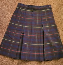 Becky Thatcher Uniform Navy/Green Plaid 55 Skirt size 10