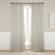 - Faux Linen Curtains for Living Room 1 Panel - 50W X 120L - Textured Room ...