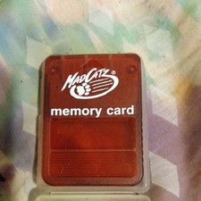 Madcatz Madcats red Memory Card PS1/PS2 W/case