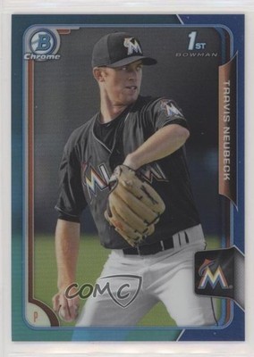 2015 Bowman Draft Chrome Blue Refractor 56/150 Travis Neubeck #78 0w8