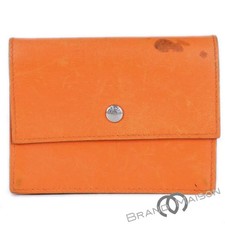 Hermes Orange Box Calf Card Case B Used Business Card Holder Table