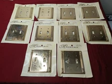 (10) Vintage American Tack Hardware Wall Plate 2 Switch Plate 8002TT Montage