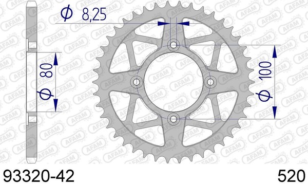Corona Afam 93320-42 In All. Passo 520 Beta Evo 300 2010 2020-image