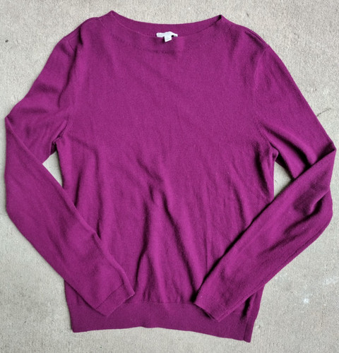 Talbots Crewneck Sweater Womens Small Purple Cotton Wool Blend