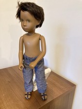 Sasha 1980s Gregor Doll Brunette Green Eyes Original Jeans And Sandals