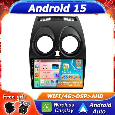 Für Nissan Qashqai J10 2007-2015 Autoradio Android 15 GPS Navi DAB+ BT 6GB+128GB