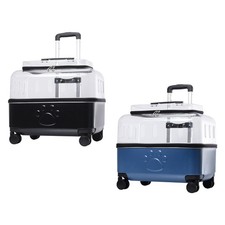Pet Travel Carrier Cat Carrier Suitcase Ventilated Breathable Pet Cat Trolley