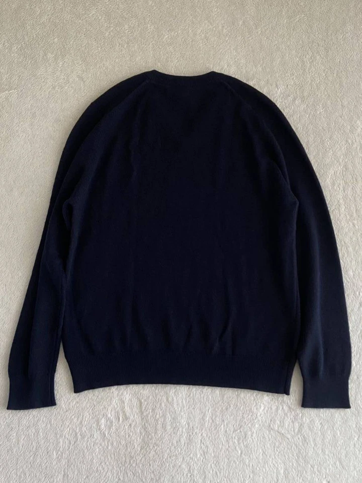 Made in Scotland Brooks Brothers 尺寸 M 100% 羊绒 V 领套头衫  — 第 3/4 张图片