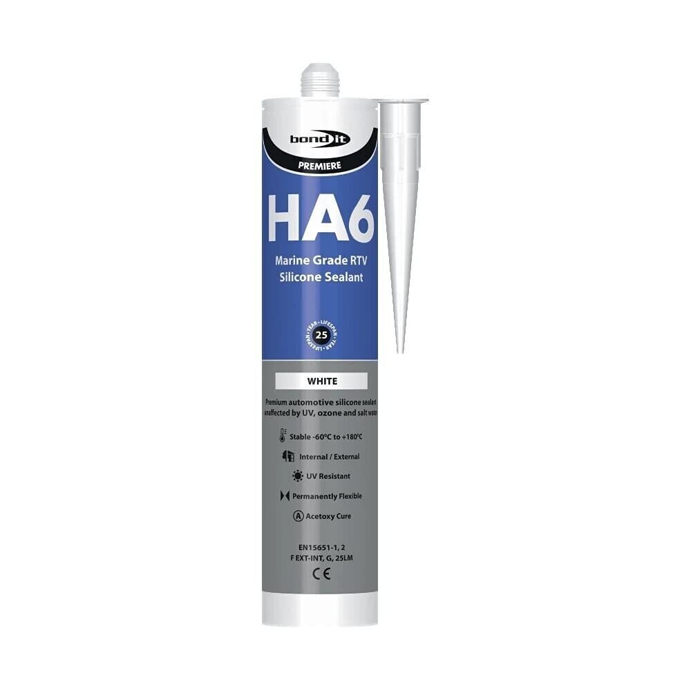 Bond It HA6 White 310ml Aquarium Silicone Sealant Pack of 8 Marine Fish Tank - Image 2