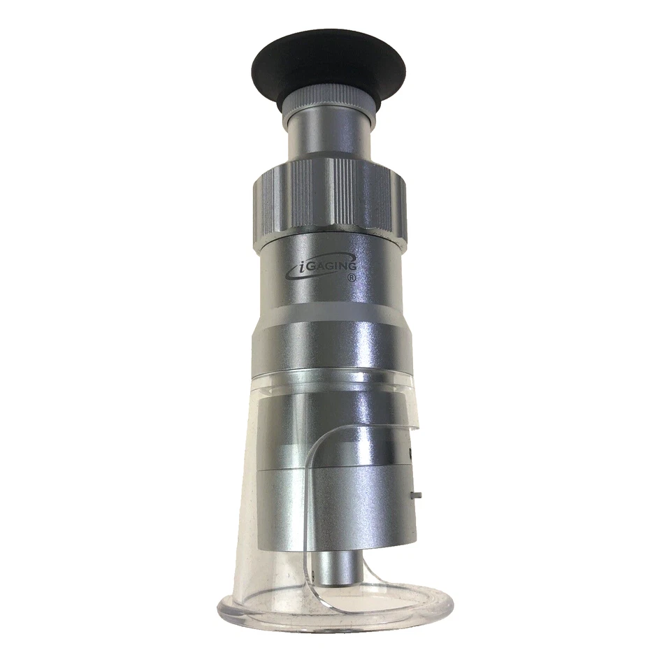 Microscópio de medição 40X 0,002"/0,05mm lupa escala retículo LED iluminado - Imagem 3 de 4