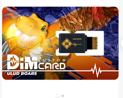 CUSTOM Ulud Roars Greymon Dim Card DIGIMON DIM Vital Bracelet/VITAL HERO