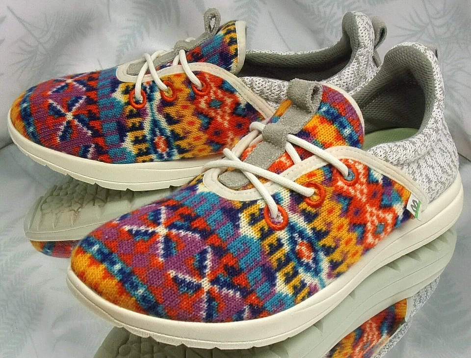 MINNETONKA ANEW ECO ORANGE SUNSET SNEAKERS WALKING COMFORT SHOES WOMENS SZ 6 M - Image 3 of 4