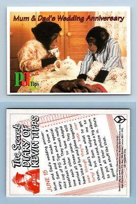 Wedding Anniversary - The Secret Diary Of Kevin Tipps 1995 Brooke Bond Tea Card