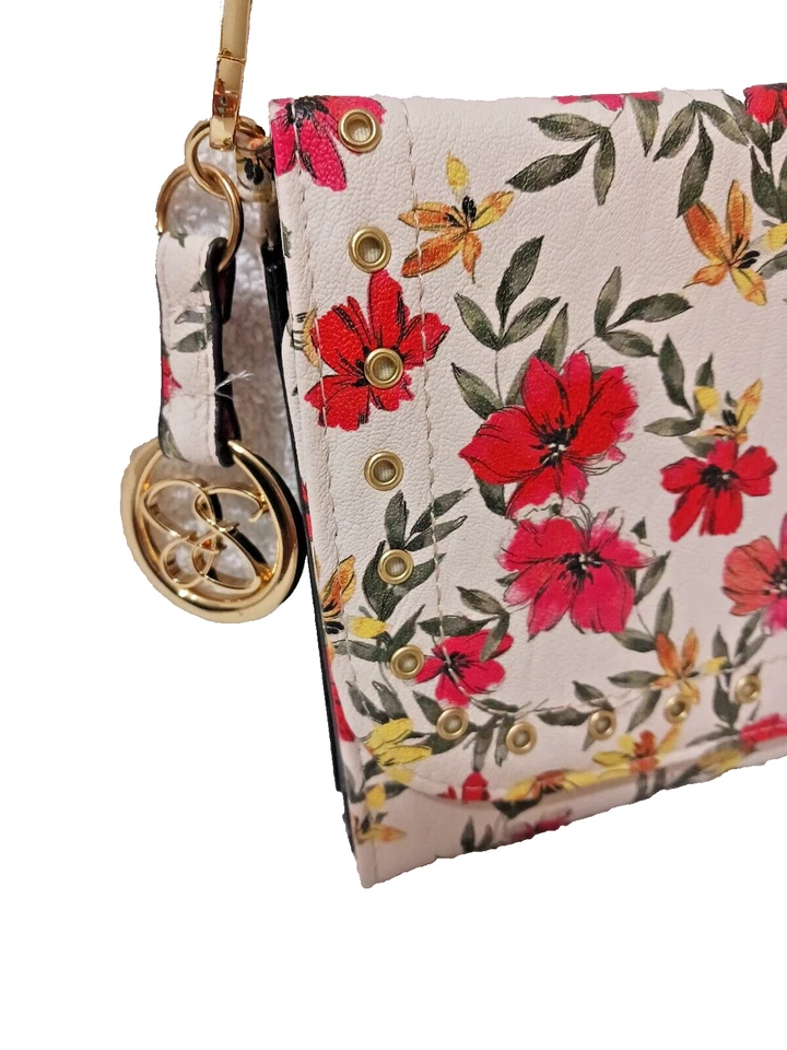 NWT JESSICA SIMPSON BAG WALLET POISES WITH FLORAL PRINT, CHAIN DETAIL - Image 4 of 4
