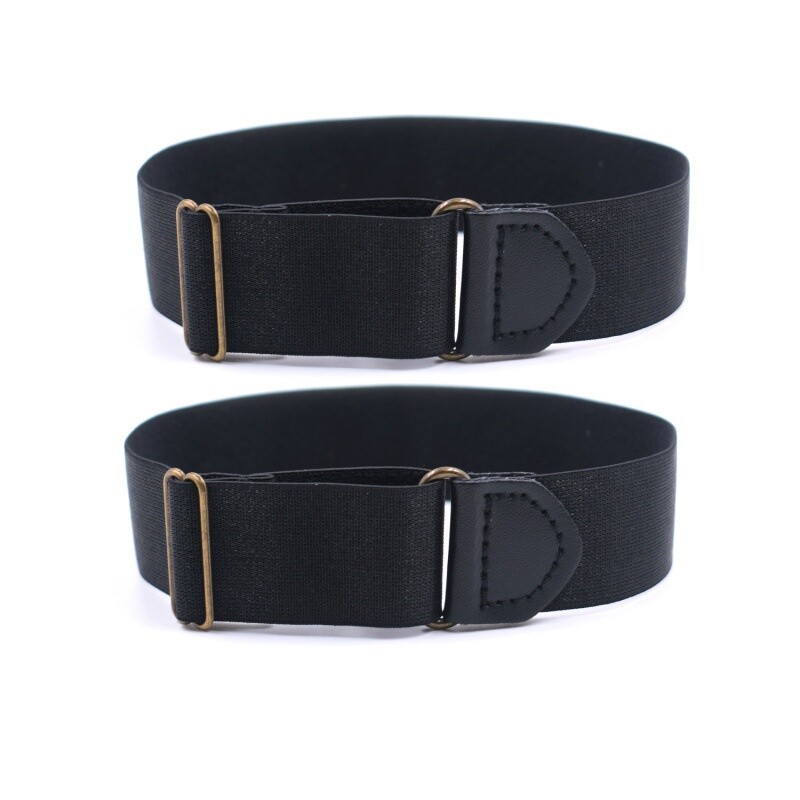 2pcs Adjustable Shirt Sleeve Holders Arm Bands Bartender Non-slip Bandage