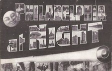 LARGE LETTER - Philadelphia at Night - Moonlight